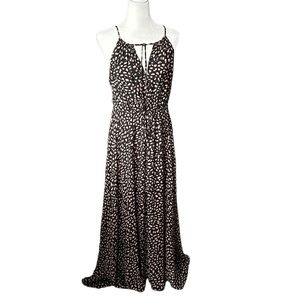 Sanctuary Black and Tan maxi dress neutral summer vacation party dress size S